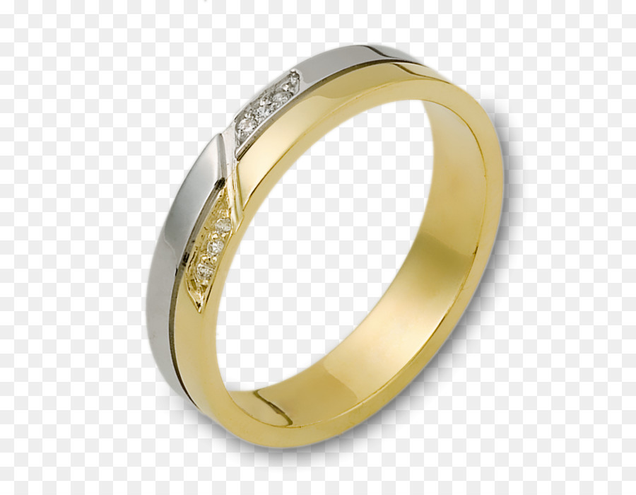 Wedding ring Gold Weißgold Diamanten - Ehering