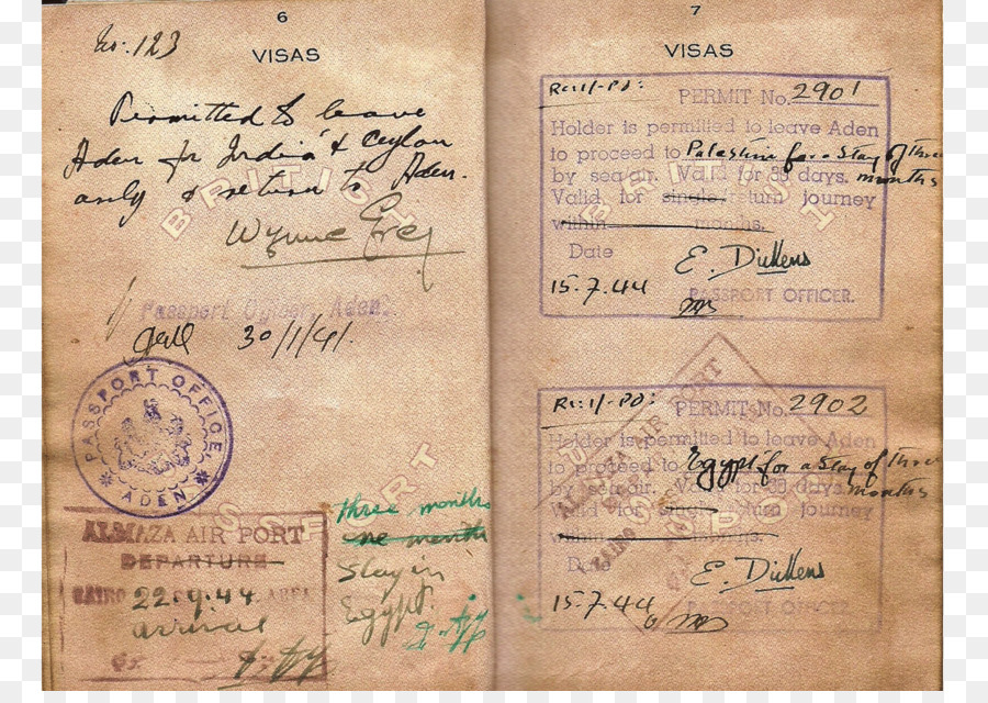 Colonia di Aden Federazione dell'Arabia del Sud documento di Identità, Stati Uniti - formale passaporto