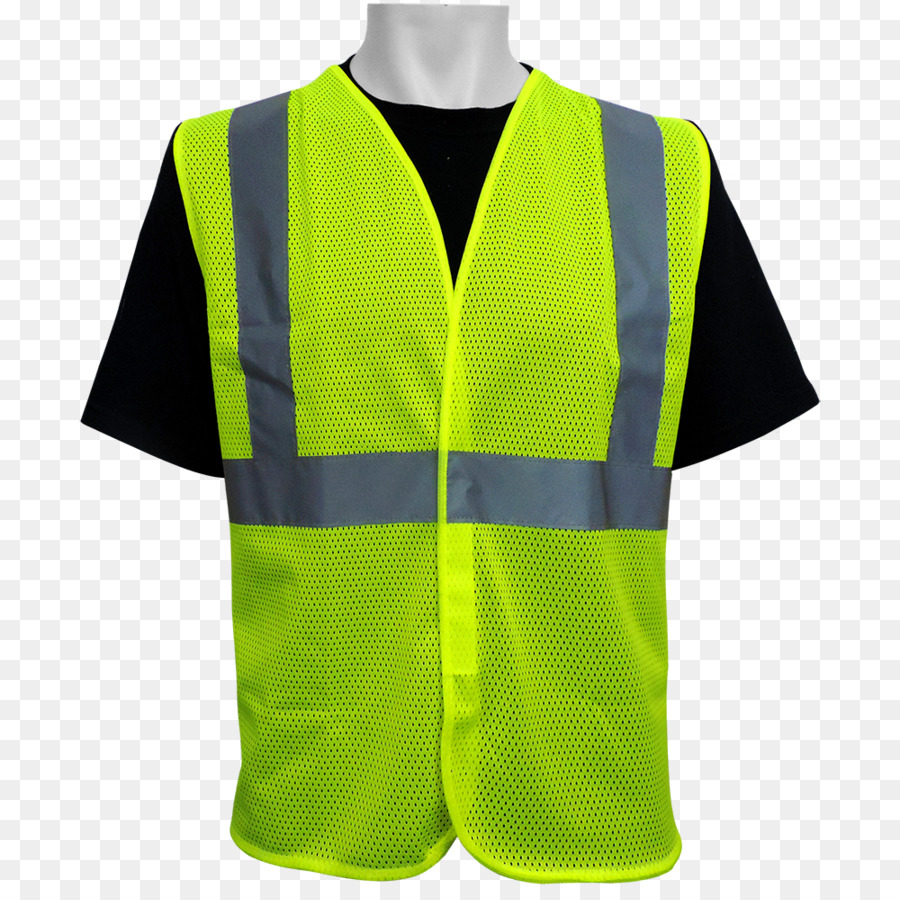 Gilets Grün Langarm-Shirt Uniform - Warnweste