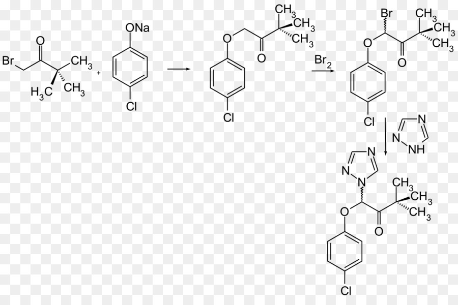 Triadimefon Triazole Conazole Chemische Synthese Triadimenol - De novo Synthese