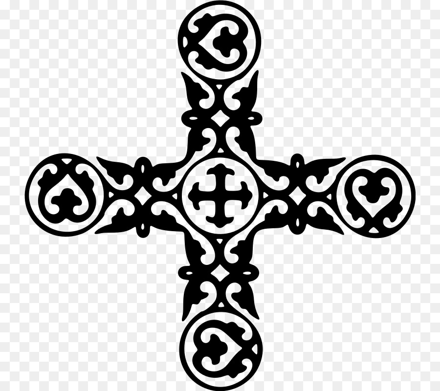 In bianco e nero Simbolo della Croce, arti Visive - simbolo