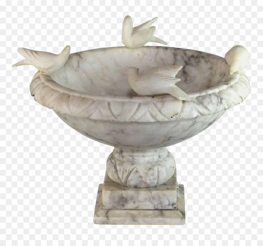 Klassische Skulptur, Stein carving Figurine - Vogel Badewanne