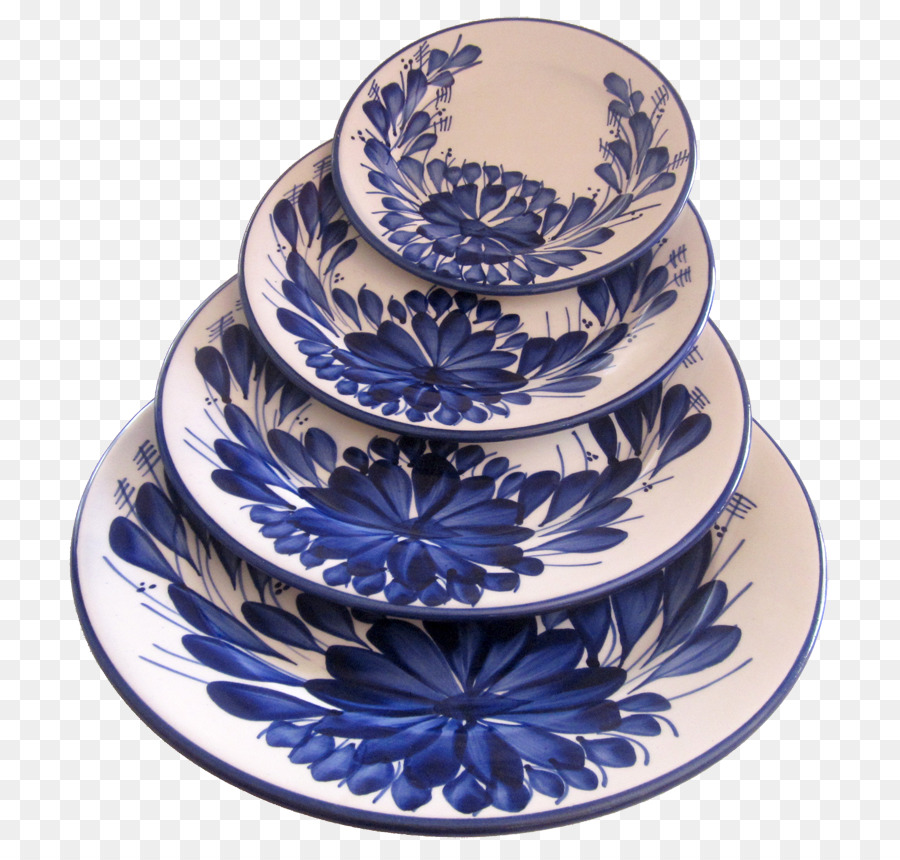 Platte Blau und weiß Keramik Keramik Teller Untertasse - Platte