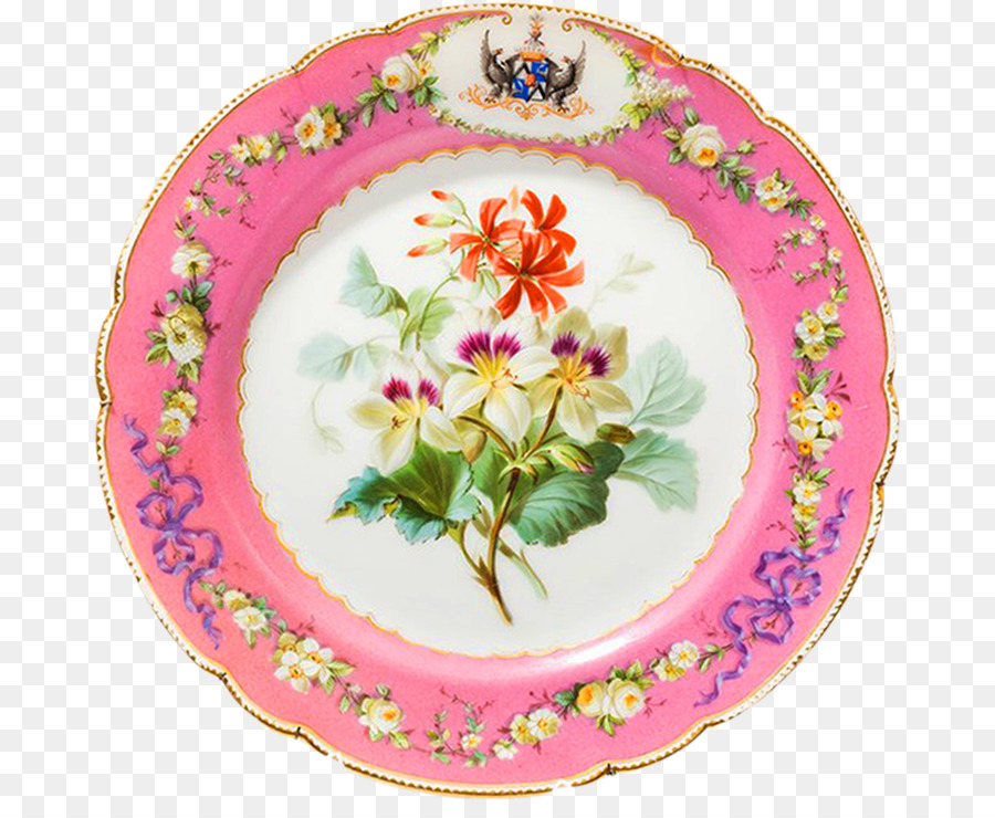 Platte Servierplatte Porzellan Geschirr Flower - Platte