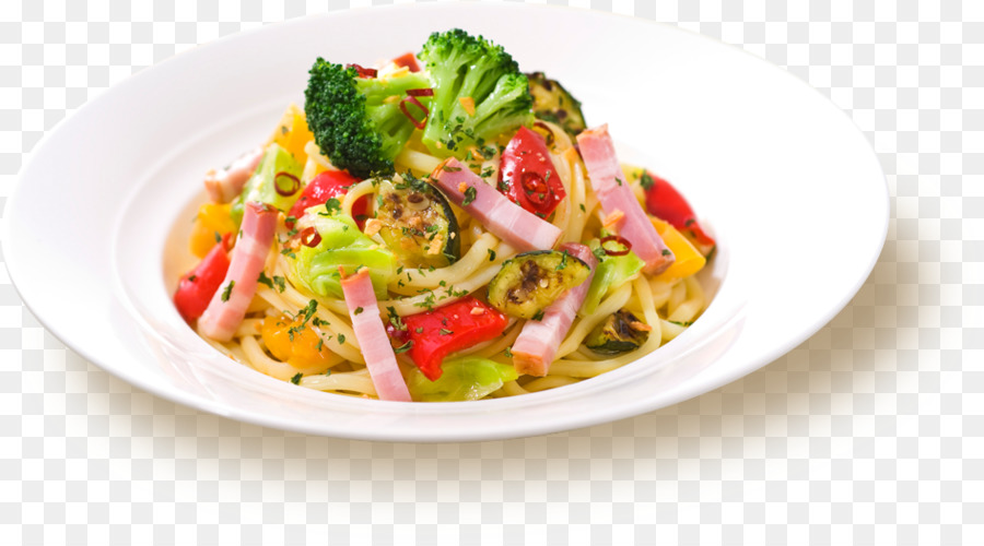 Spaghetti alla puttanesca Chinese noodles Nudeln Vegetarian cuisine Das mein - Pasta