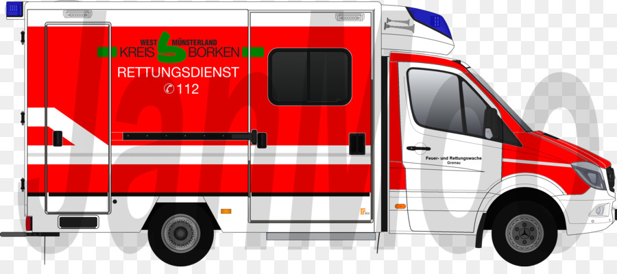 Ambulanza, Auto vigili del Fuoco Emergenza Incendio del motore - Ambulanza