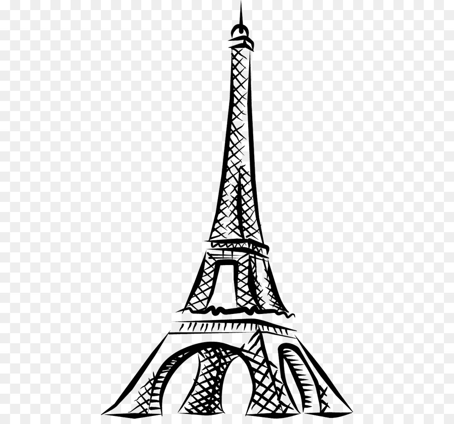 Eiffelturm Zeichnung, Linie, Kunst - Eiffelturm