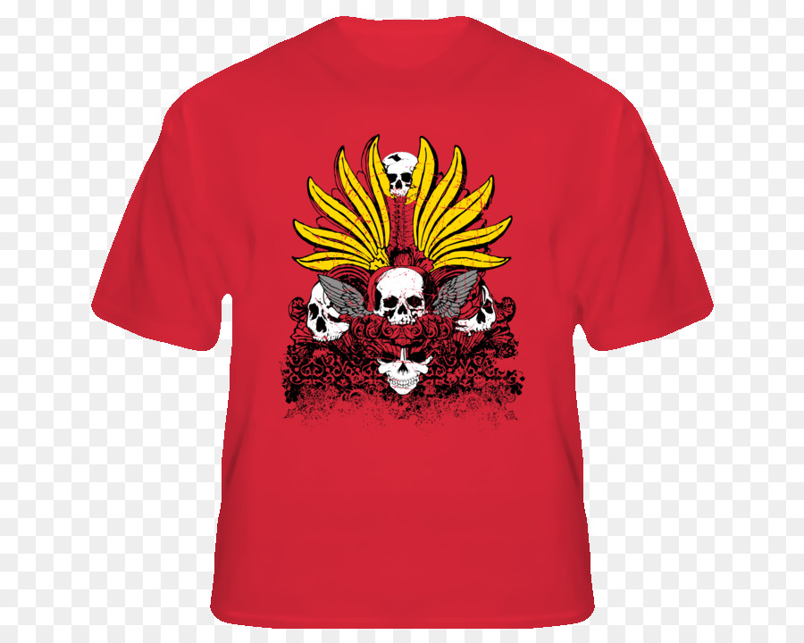 T shirt Abbigliamento camicia Manica - teschio tribale