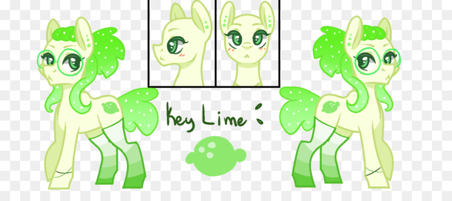 Cavallo Cartone Animato Animale Verde - chiave di lime