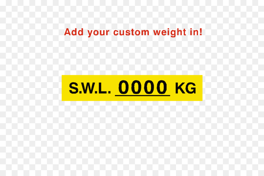 Working load limit Etichetta Sticker Adesivo Segno - etichetta gialla