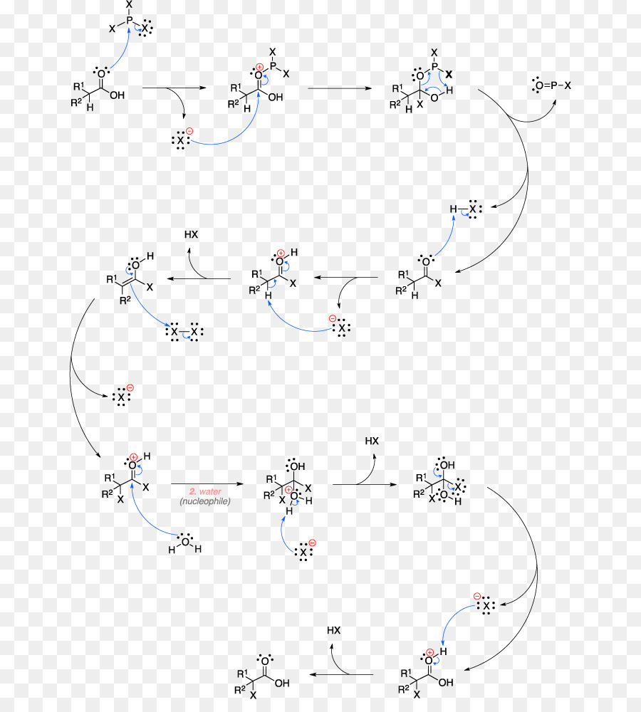 Hell–Volhard–Zelinsky alogenazione Fosforo tribromide reazione Chimica meccanismo di Reazione Biologica di reazione - Cloruro acilico