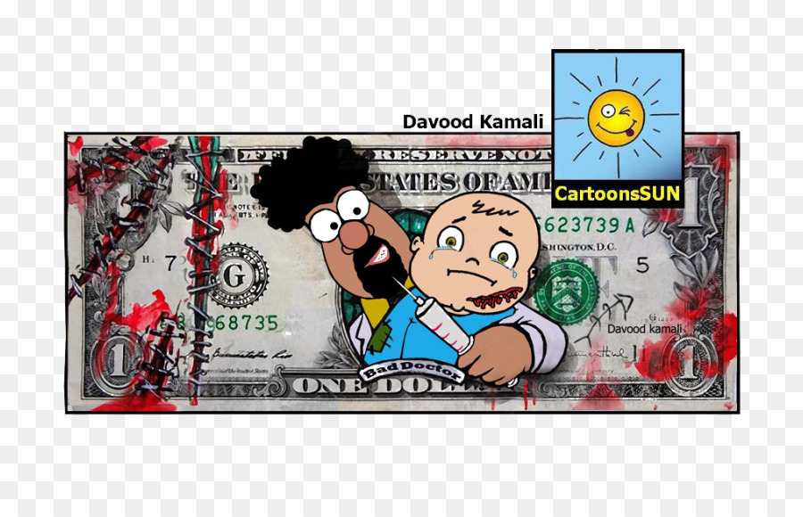 Kunst Poster United States one dollar bill Comics von US Dollar - Davood Roostaei