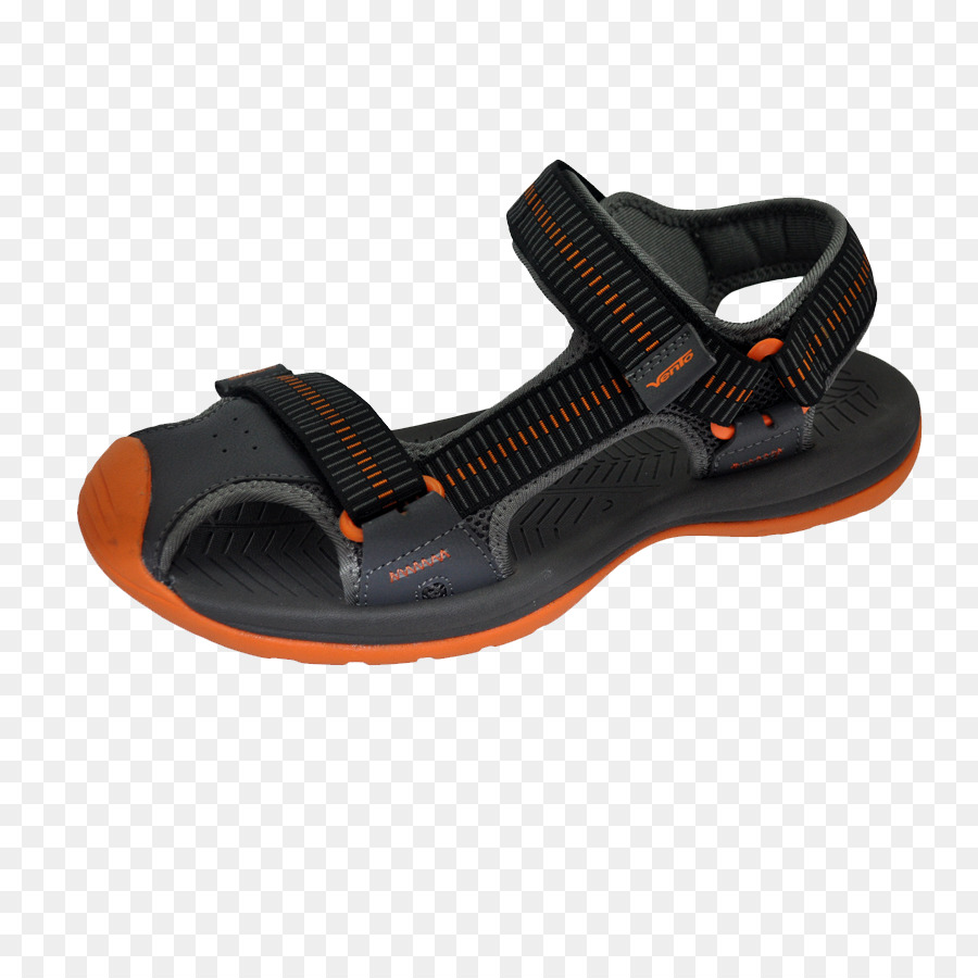 Slide Schuh Sandale - orange Grau