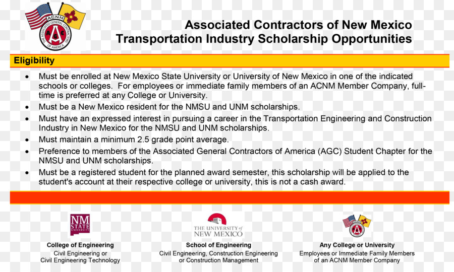 Stipendium Civil Engineering der New Mexico State University Web-Seite Verbunden Auftragnehmer - Taxi Flyer