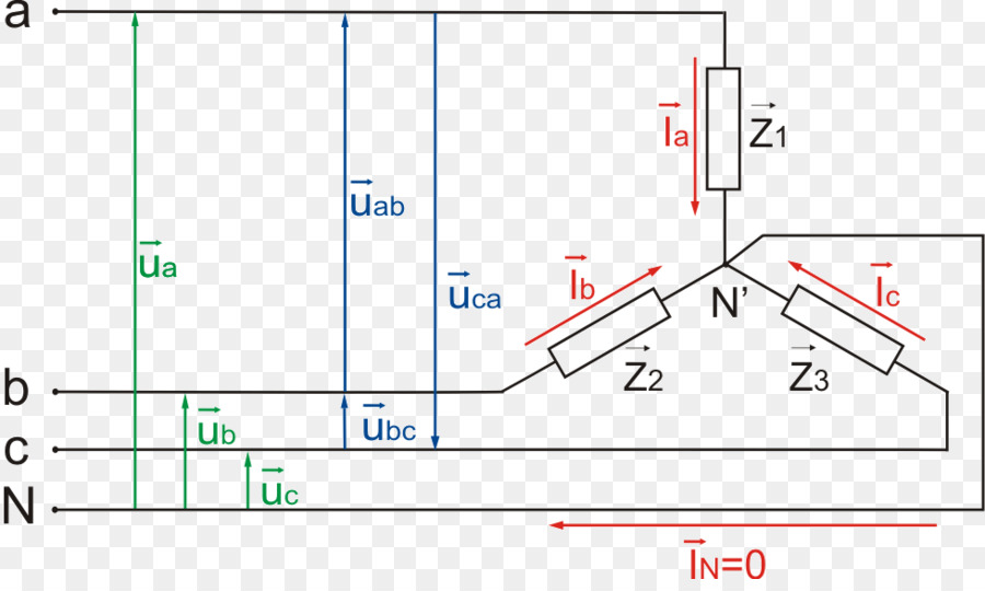 Collegamento stella triangolo differenza di potenziale Elettrico carico Elettrico in corrente Alternata trifase - angolo
