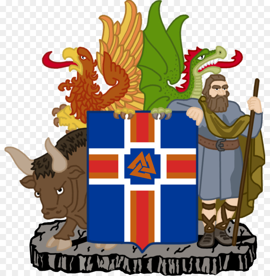Königreich Island Wappen von Island Flagge von Island - Wappen von Tschad