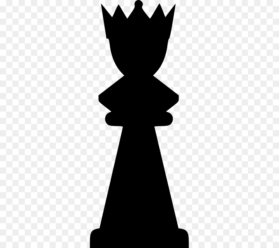 Pezzo degli scacchi Regina in Bianco e Nero a scacchi - la regina degli scacchi