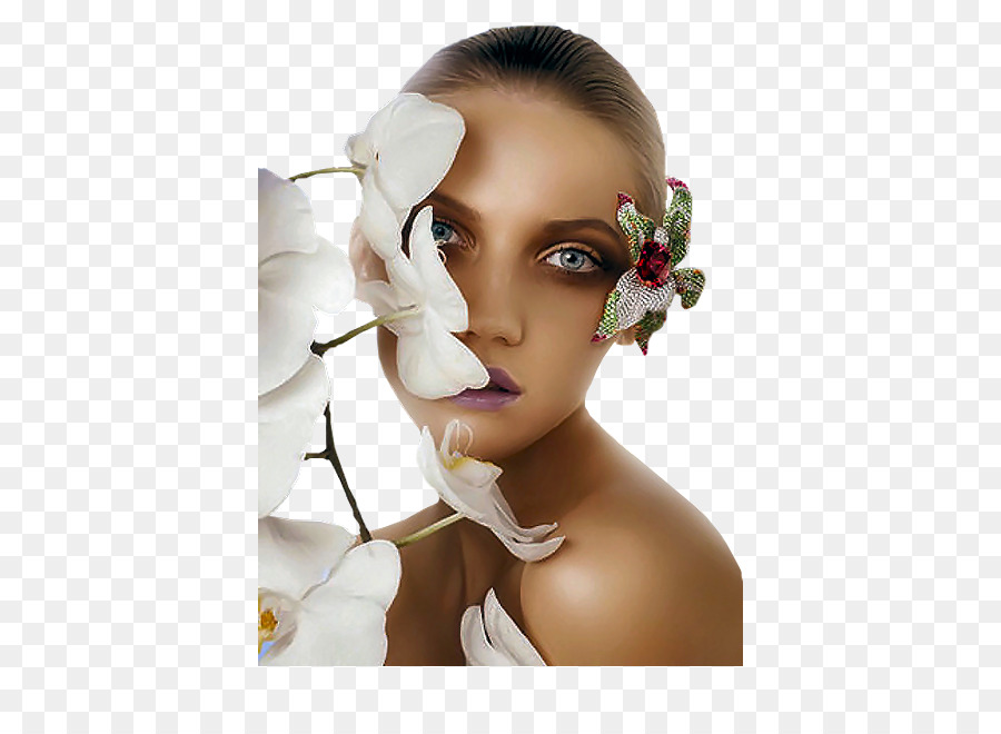 Specchio bianco Immagine abito da sposa Labbro - fiore orchidea