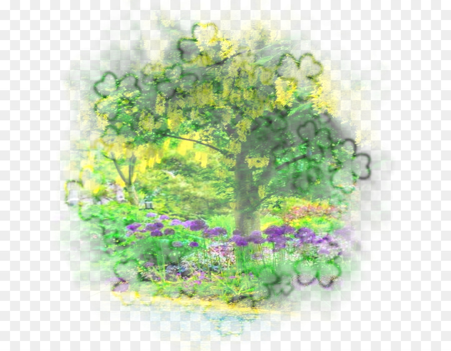 Fantasia floreale Albero Arbusto Erba - albero