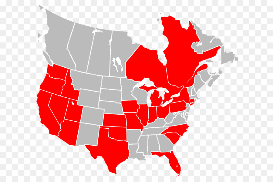 Stati uniti, Canada mappa Vuota Nord - stati uniti