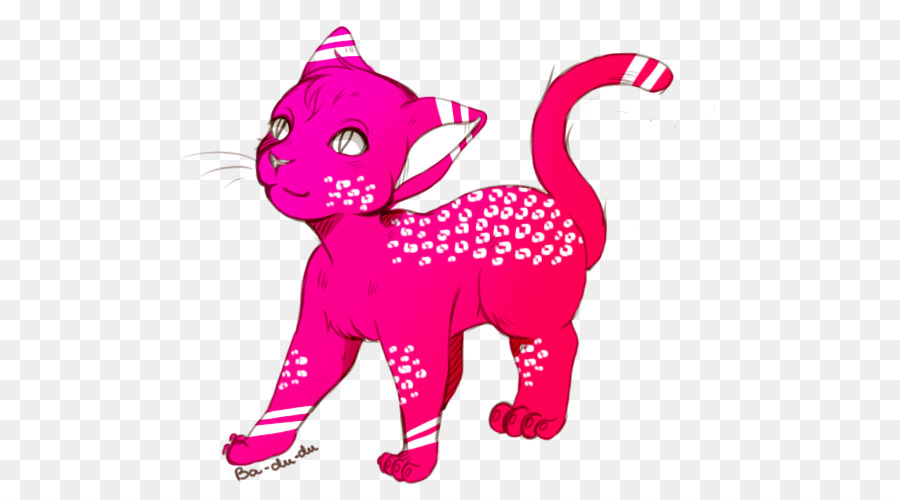 Baffi di Gatto Rosa M Clip art - Gatto leopardo