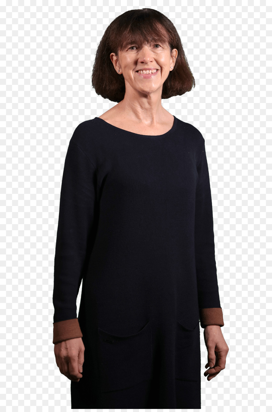 T-shirt girocollo a tubino nero Abbigliamento Manica - Maglietta