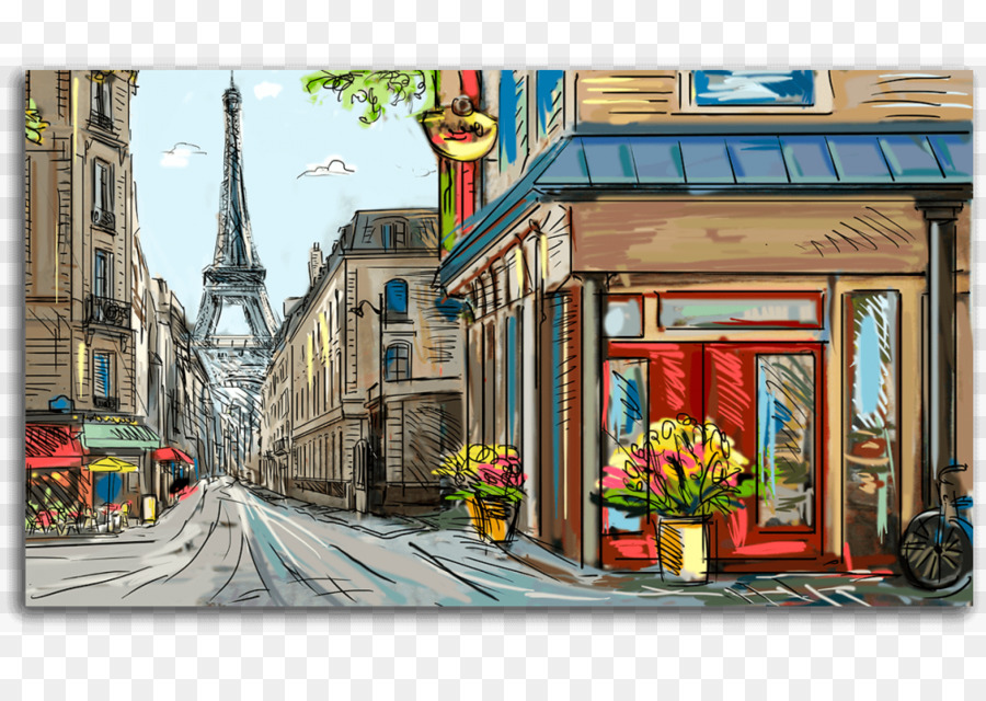Painting Cartoon png download - 1000*700 - Free Transparent Paris png  Download. - CleanPNG / KissPNG
