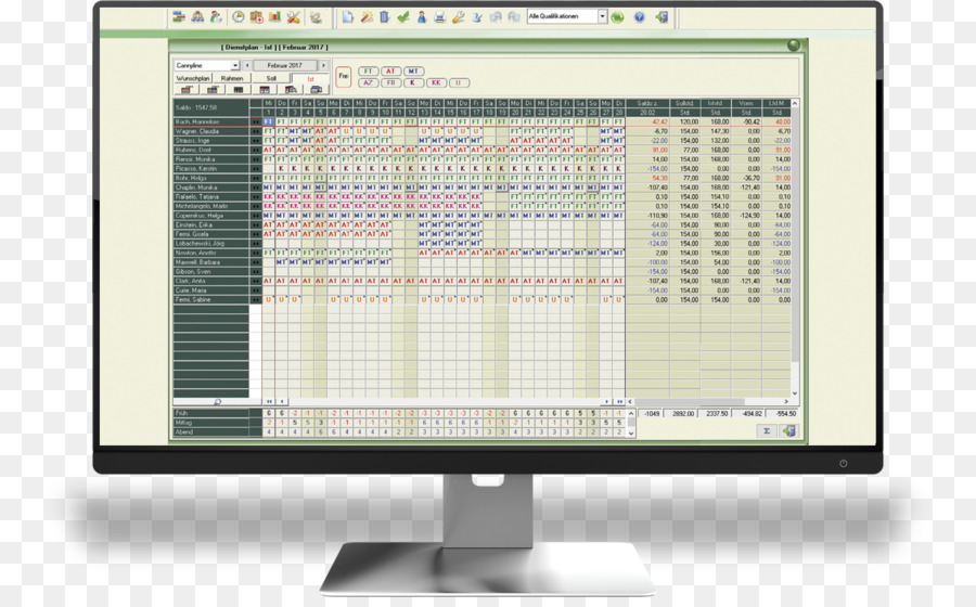 Monitor Di Computer Di Software Di Computer Elettronica Roster Di Testo - Struttura organizzativa