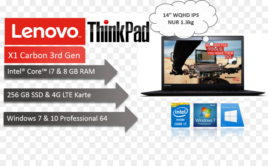 ThinkPad X1 Carbon Notebook ThinkPad-X-Serie mit Intel Core i7 Prozessor Lenovo - Laptop