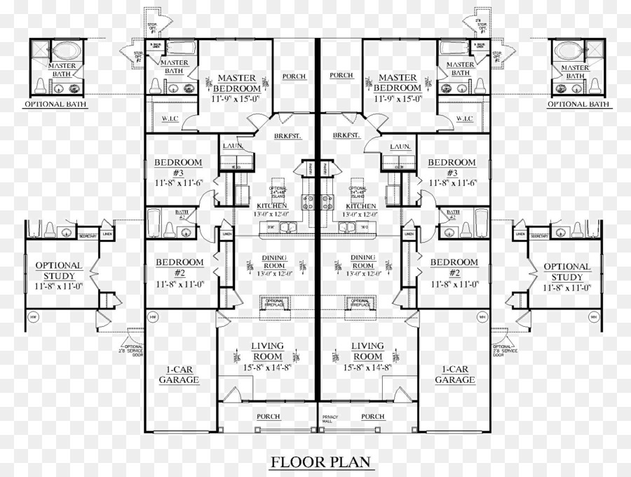 Haus-plan-Duplex-Architektur plan Bau - Haus