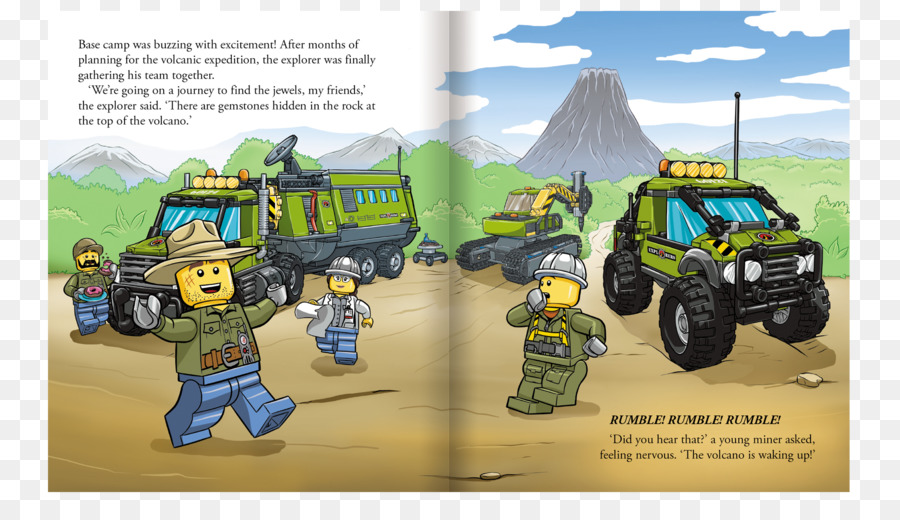 Núi lửa Phiêu lưu thành Phố Lego LEGO 60124 thành Phố núi Lửa thăm Dò cơ Sở - Núi lửa