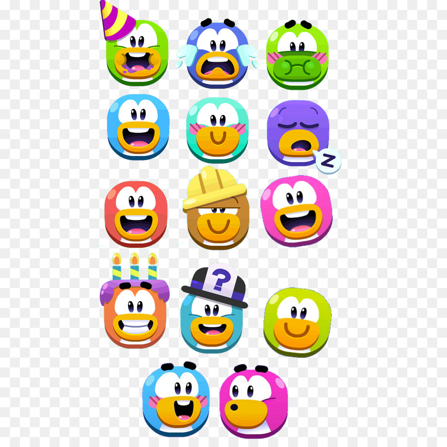 Emoticon di Club Penguin Island Emoji - sorridente