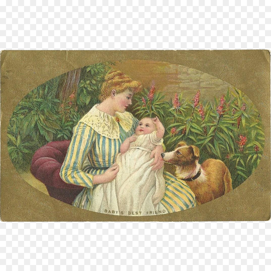 Arazzo di epoca Vittoriana Pittura Carnivora Madre - pittura