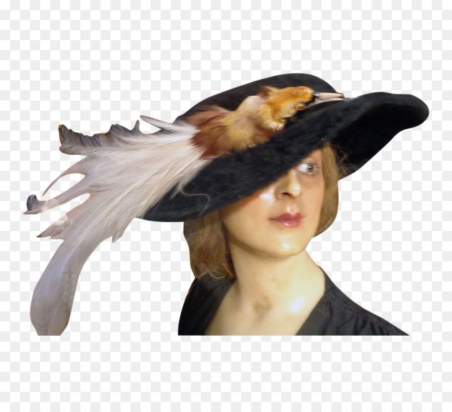 Cappello da Cowboy Uccello Beaver cappello di epoca Edoardiana - uccello