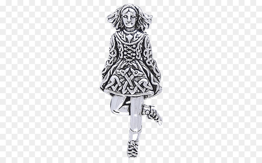 Zeichnung Oberbekleidung Mode-illustration Irish dance Kostüm - Silber