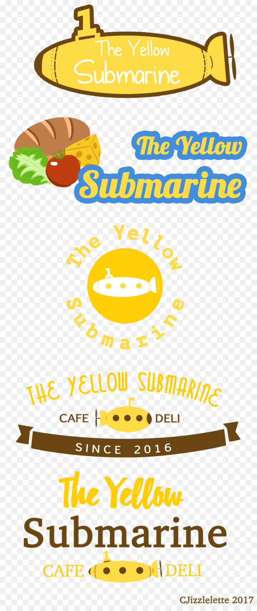 Linea di Clip art - sottomarino giallo