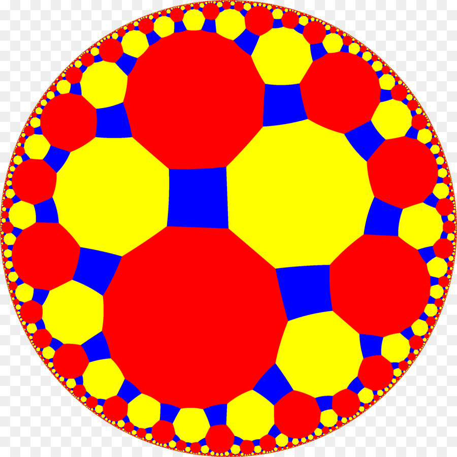 Tessellation Kreis, polygon, Hyperbolische geometrie Einheitliche Fliesen in Form in der hyperbolischen Ebene - Kreis