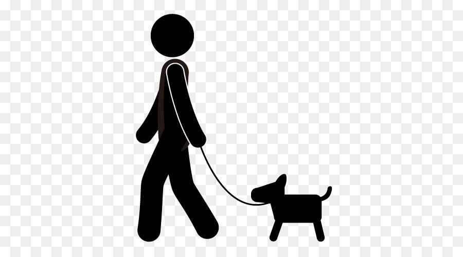 Pittogramma Dog walking Stick figure - cane