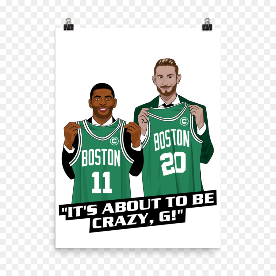 Jersey a maniche Lunghe T shirt Boston Celtics Hoodie - citazione poster