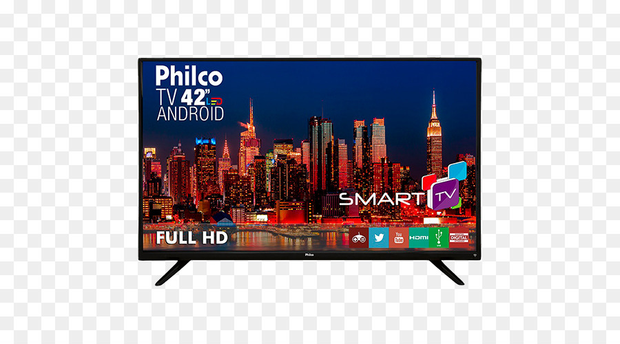 Smart TV mit LED Hintergrundbeleuchtung LCD mit 4K Auflösung High definition Fernsehen HDMI - Philco