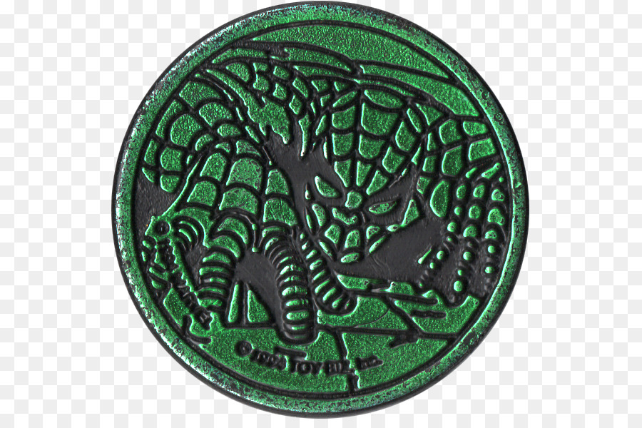 Grünes Symbol Münze Organismus Muster - Symbol