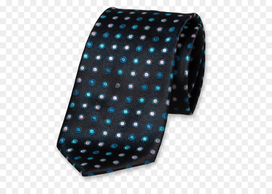 Cravatta a pois Blu Cravatta nera Seta - cravatta blu
