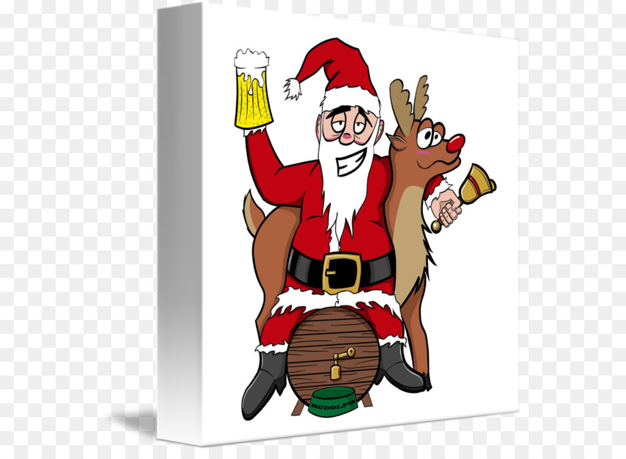 Gruß & Grußkarten Grußkarte Geburtstag Weihnachten design - Santa Getrunken