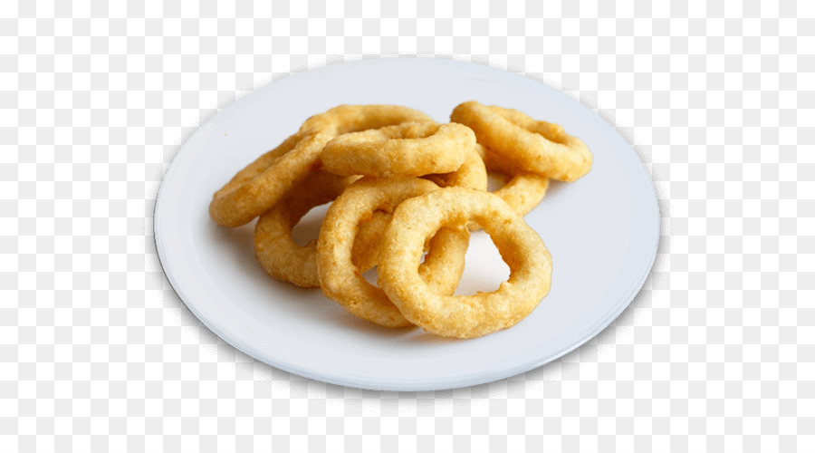Patatine fritte anello di Cipolla Squid come cibo Calamari arrosto - anelli di cipolla