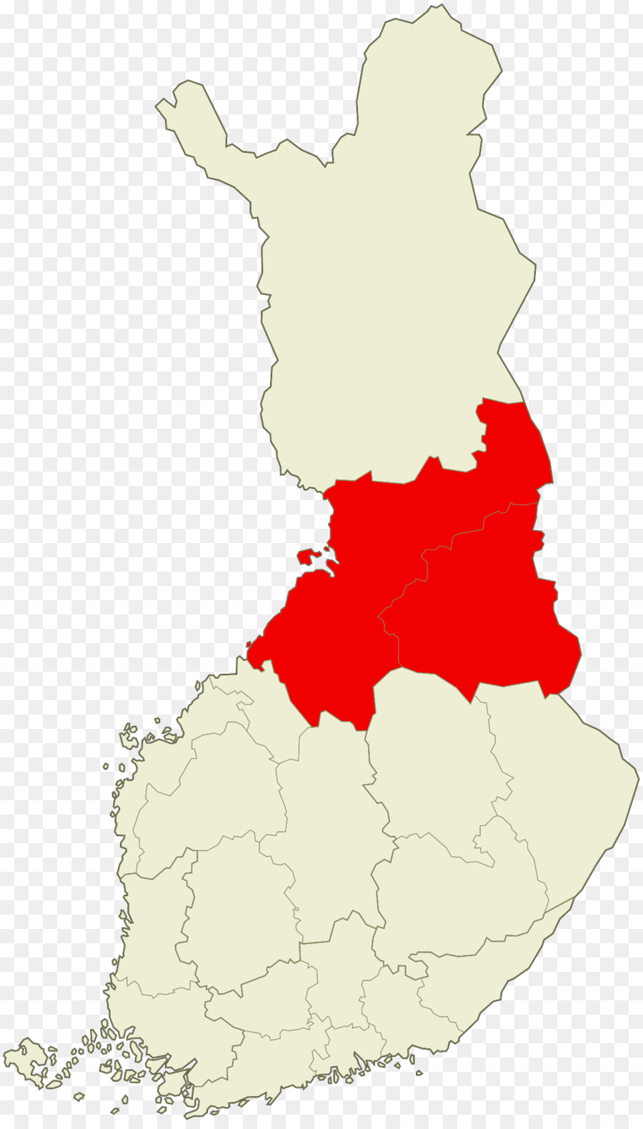 Oulu, Finlandia Centrale, Meridionale Ostrobothnia Sub-regioni della Finlandia - Kainuu