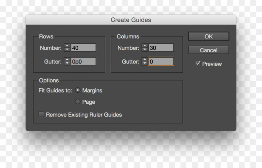Adobe InDesign-Drucken Auf Seite Gitter - andere
