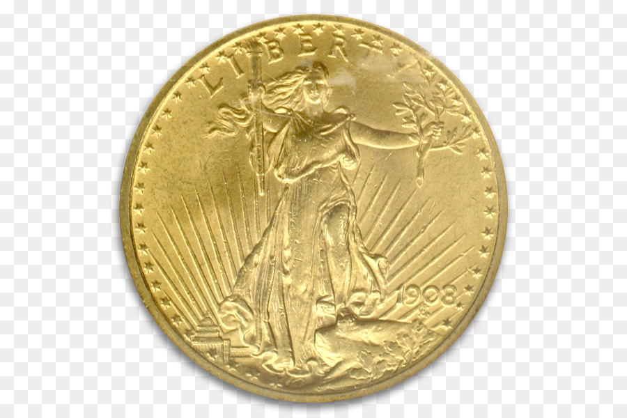 Münze Gold Aureus Guinea Vorder-und Rückseite - Münze