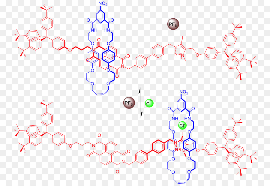 Anion Chlorid-Molekül Rotaxane - andere