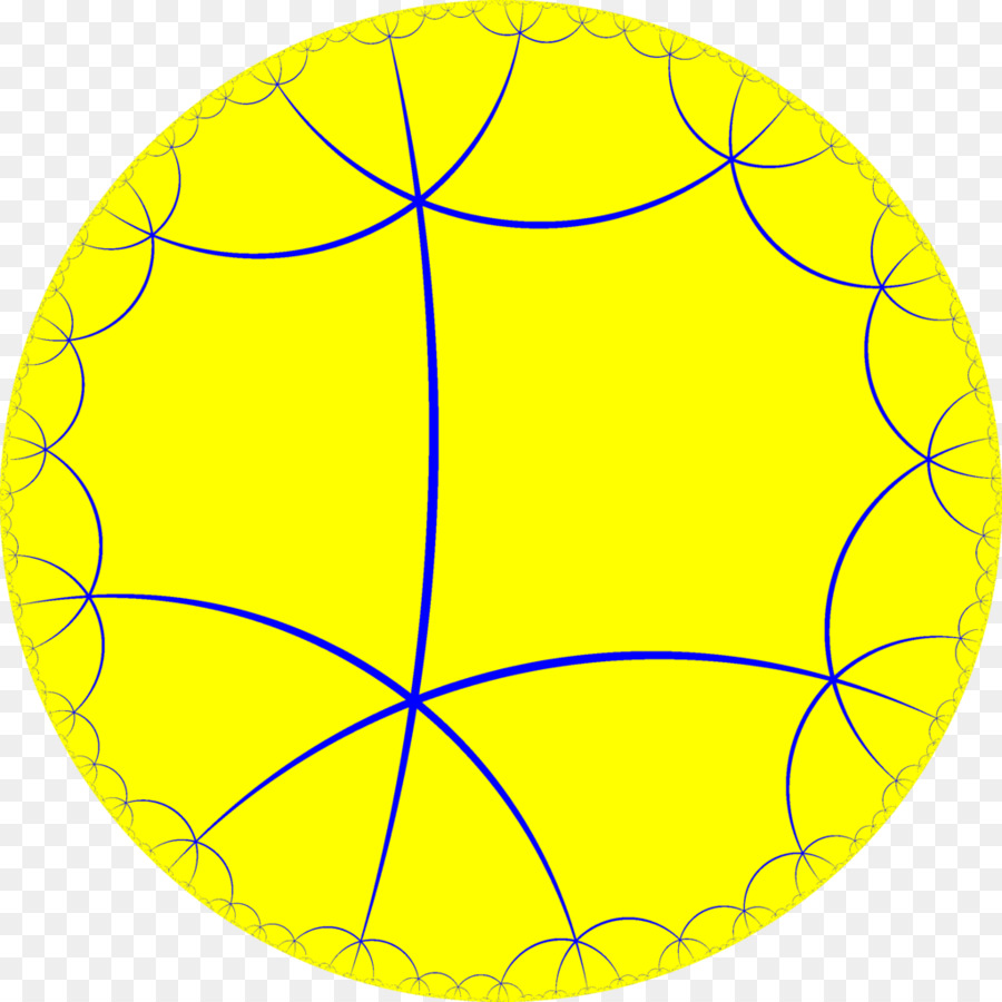Symmetrie Kreis Tessellation Hyperbolische geometrie Einheitliche Fliesen in Form in der hyperbolischen Ebene - Kreis