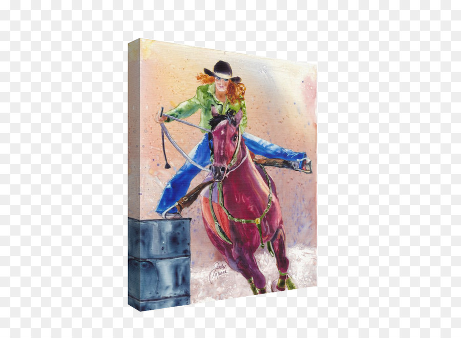 Con Ngựa Cowboy Dây Cương Tranh Nghệ Thuật - Đua xe thùng